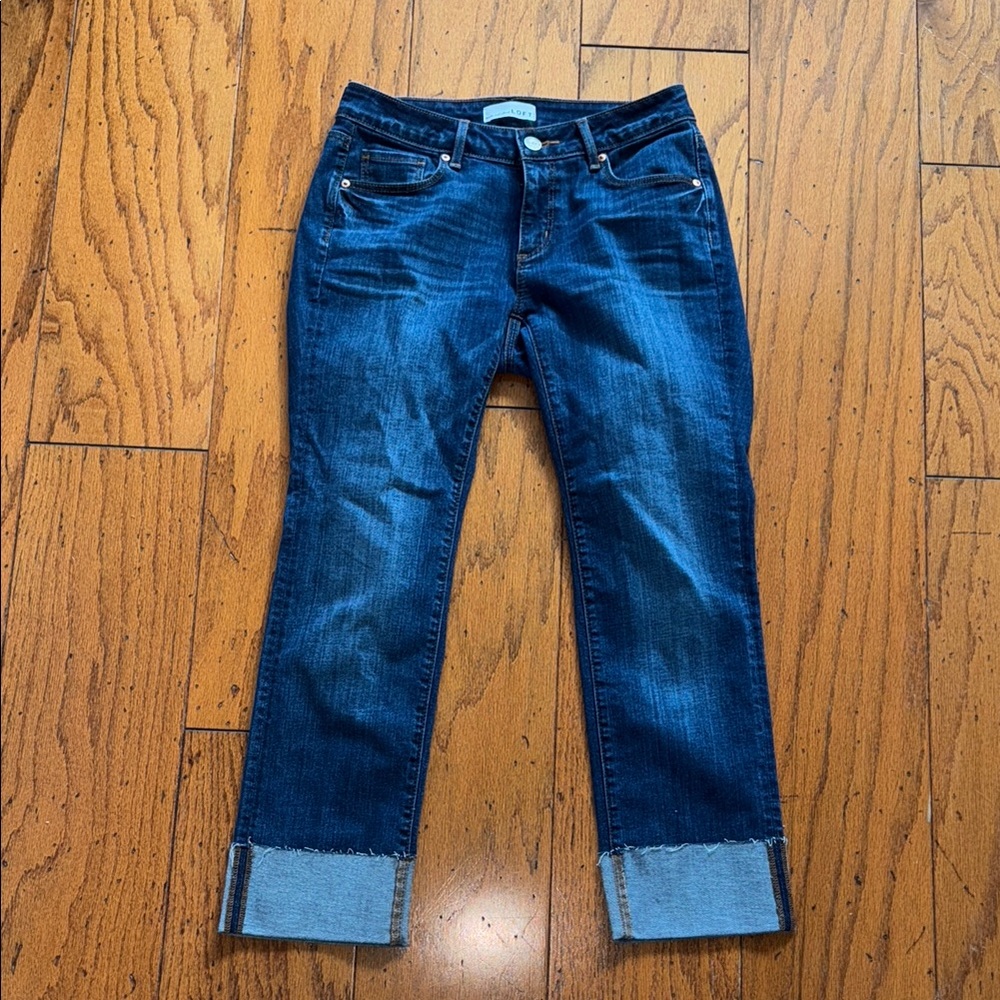 New, never worn, 26P, Loft, curvy straight denim